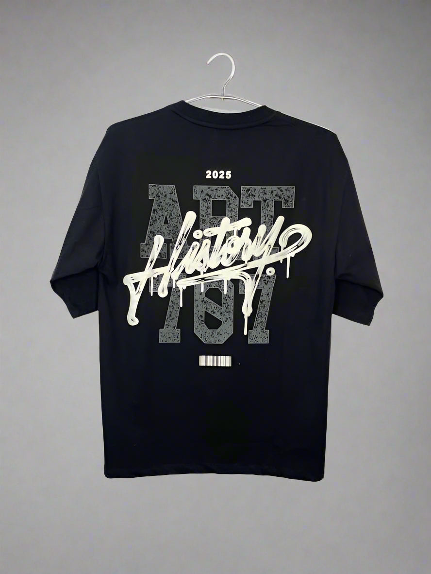 History print Oversized Tee