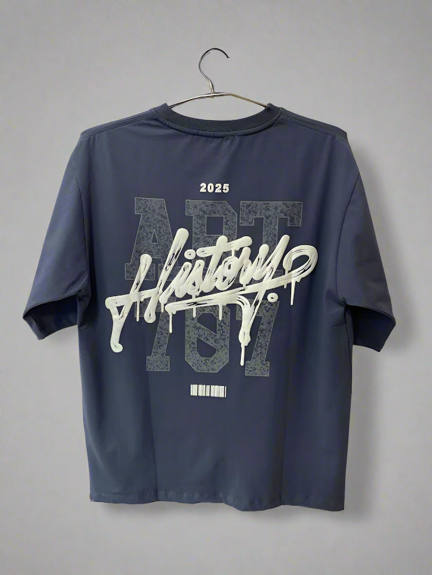 History print Oversized Tee